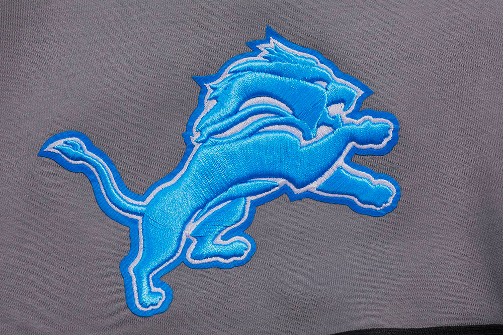 NFL DETROIT LIONS SCRIPT TAIL MEN'S DOUBLE KNIT 2.0 SHORT (GRAY/BLACK) - Image 7