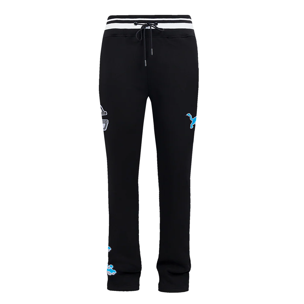 NFL DETROIT LIONS SCRIPT TAIL MEN'S RIB FLEECE SWEATPANT (BLACK) - Image 4