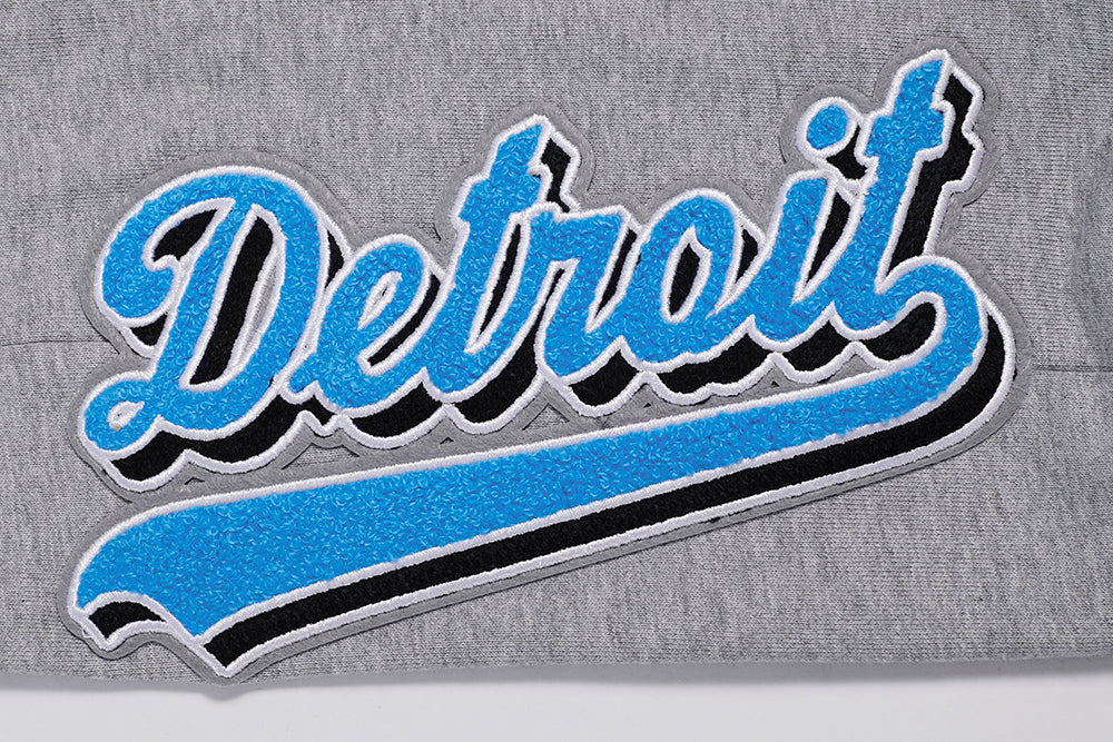 NFL DETROIT LIONS SCRIPT TAIL MEN'S RIB FLEECE SWEATPANT (HEATHER GRAY/BLACK) - Image 7