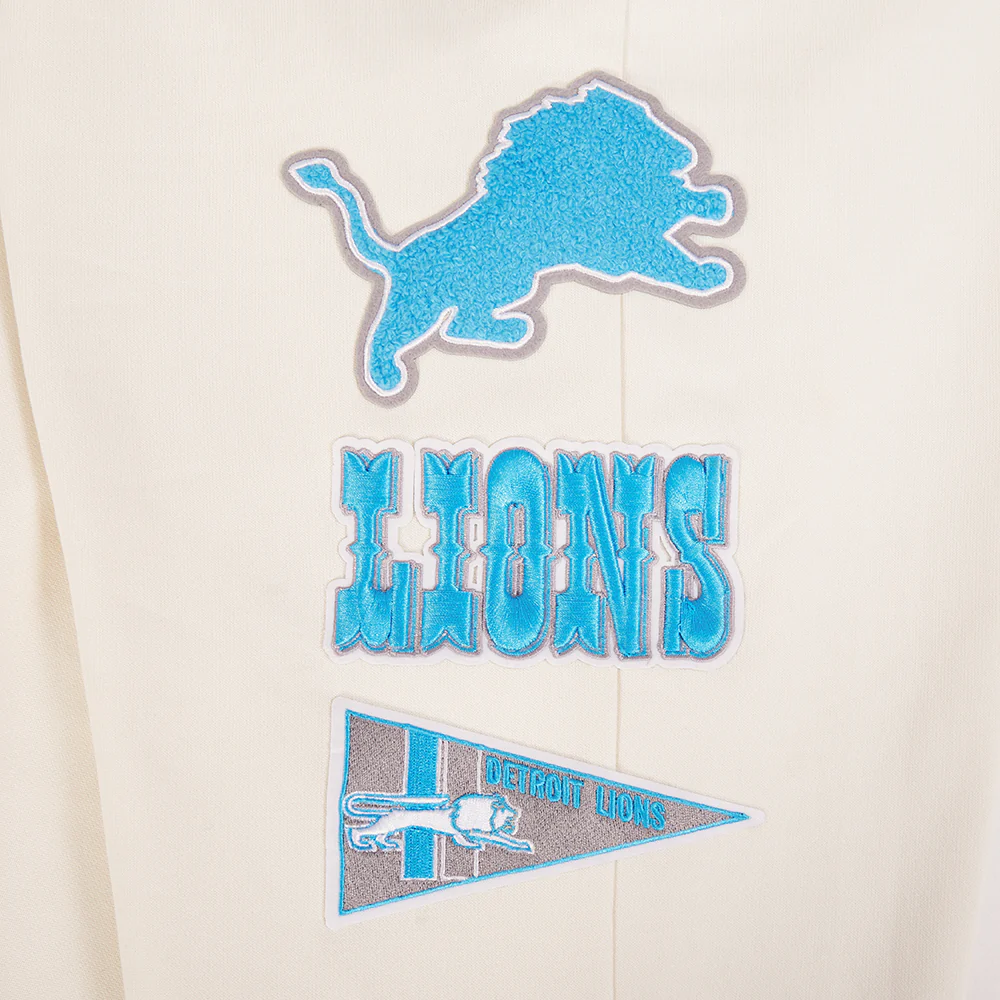 NFL DETROIT LIONS RETRO CLASSIC MEN'S SWEATPANT (EGGSHELL/ BLACK) - Image 5