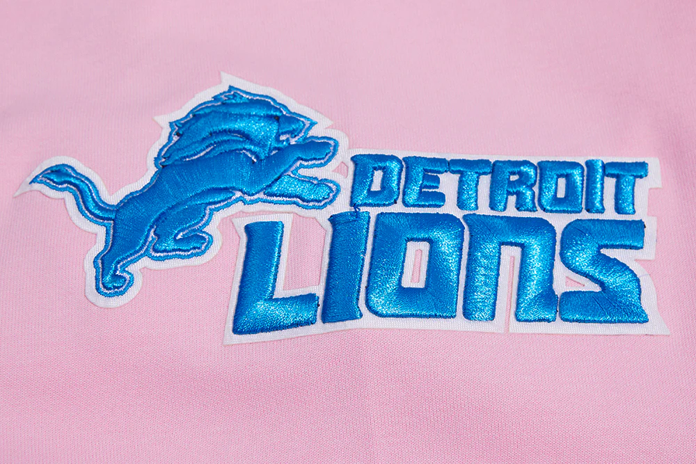 NFL DETROIT LIONS CLASSIC CHENILLE MEN'S PULLOVER HOODIE (PINK) - Image 6