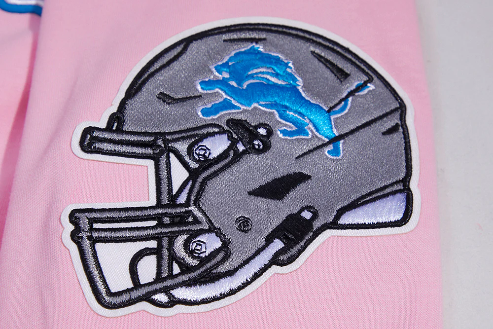 NFL DETROIT LIONS CLASSIC CHENILLE MEN'S PULLOVER HOODIE (PINK) - Image 7