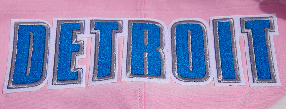 NFL DETROIT LIONS CLASSIC CHENILLE MEN'S PULLOVER HOODIE (PINK) - Image 8