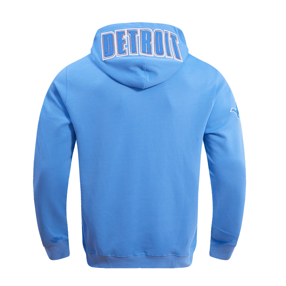 NFL DETROIT LIONS CLASSIC CHENILLE MEN'S PO HOODIE (UNIVERSITY BLUE) - Image 4