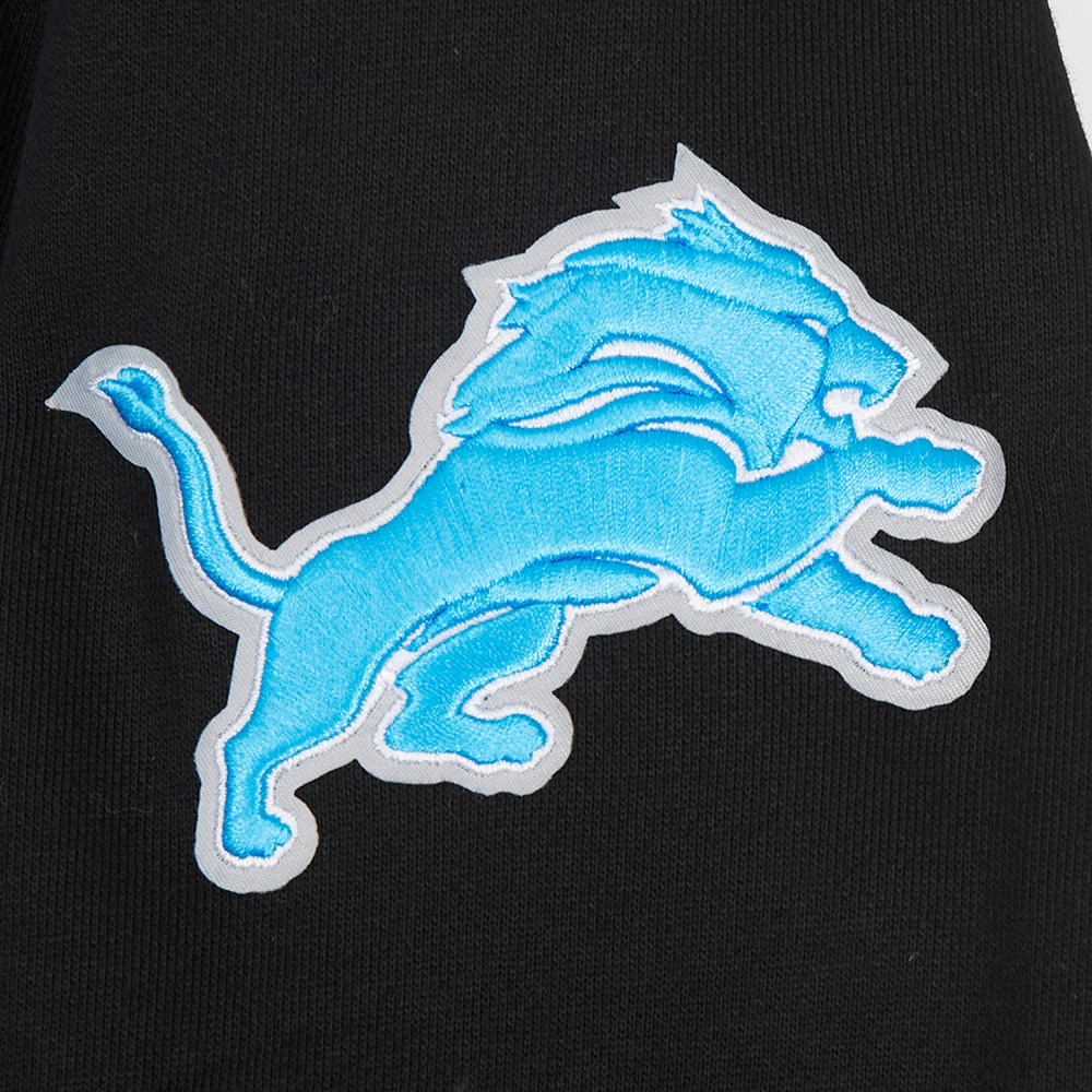 NFL DETROIT LIONS OLD ENGLISH MEN'S CREWNECK (BLACK) - Image 6