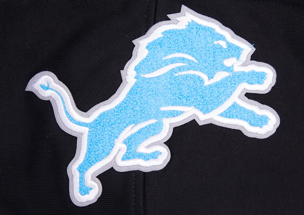 NFL DETROIT LIONS MASHUP MEN'S RIB PULLOVER HOODIE (BLACK) - Image 5
