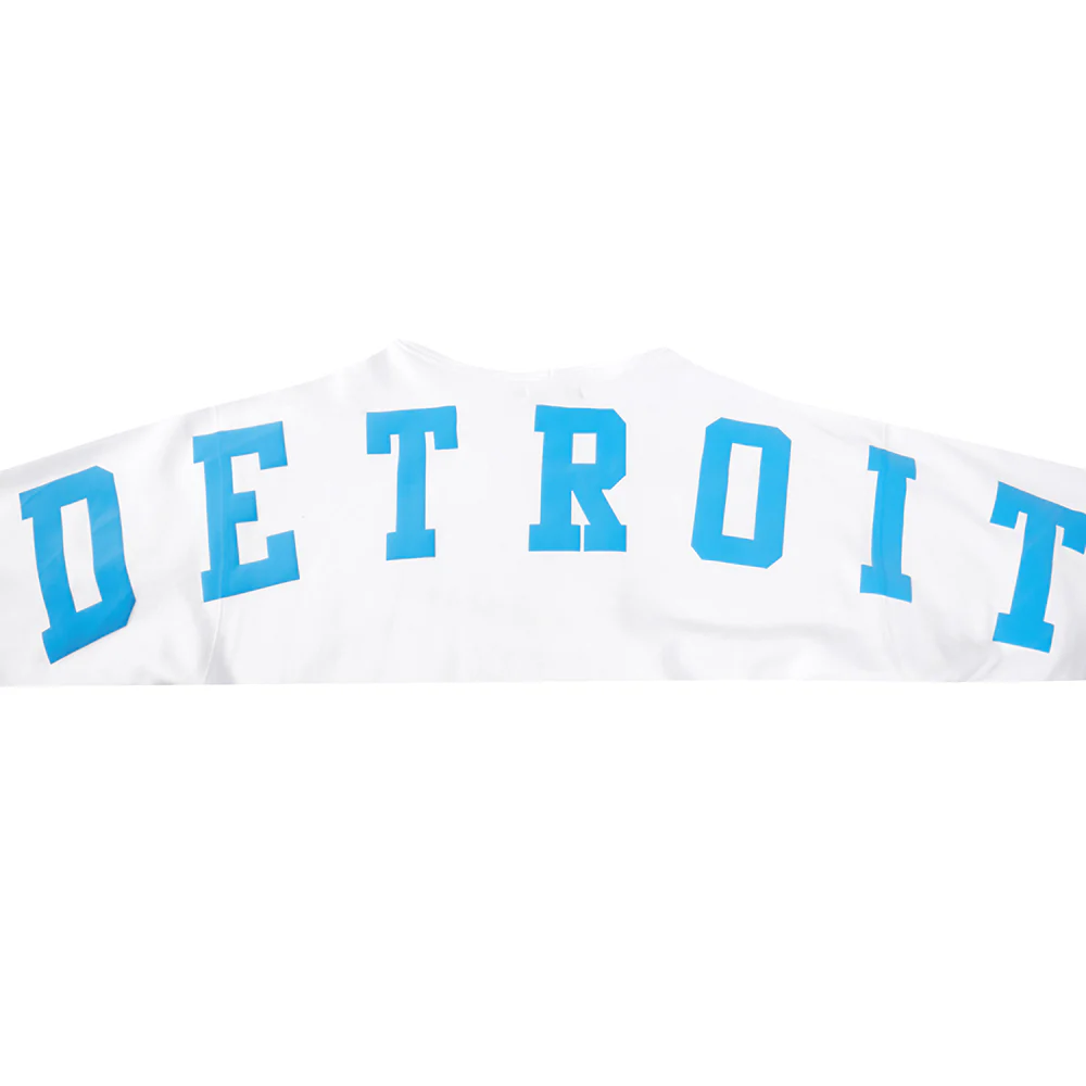 NFL DETROIT LIONS WINGSPAN MEN'S DROP SHOULDER FLC PO HOODIE (WHITE) - Image 5