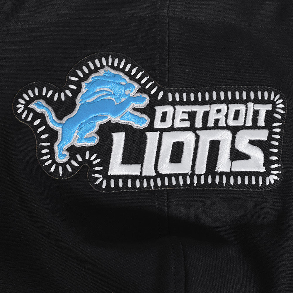 NFL DETROIT LIONS DIY PICK STITCH MEN'S DOUBLE KNIT PULLOVER HOODIE (BLACK) - Image 8