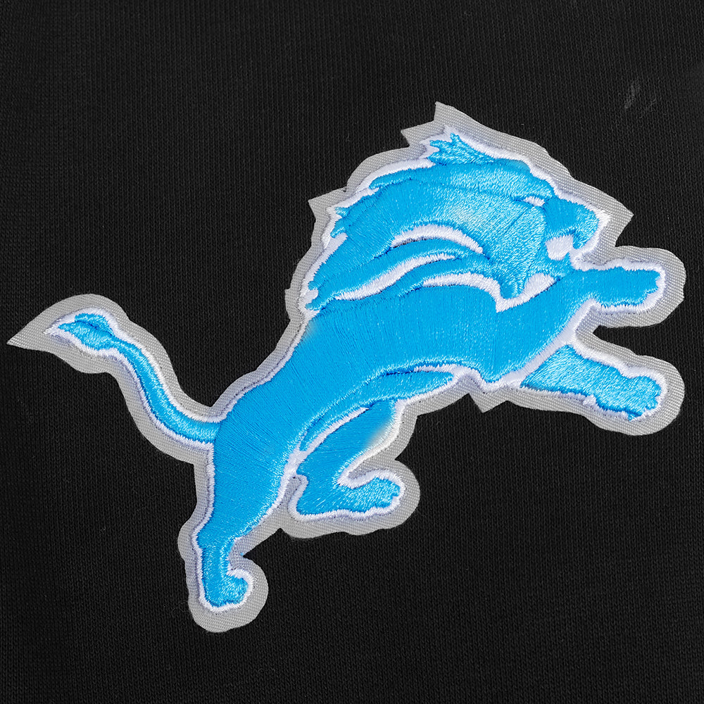 NFL DETROIT LIONS SOUVENIR MEN'S FLEECE PULLOVER HOODIE (BLACK) - Image 9