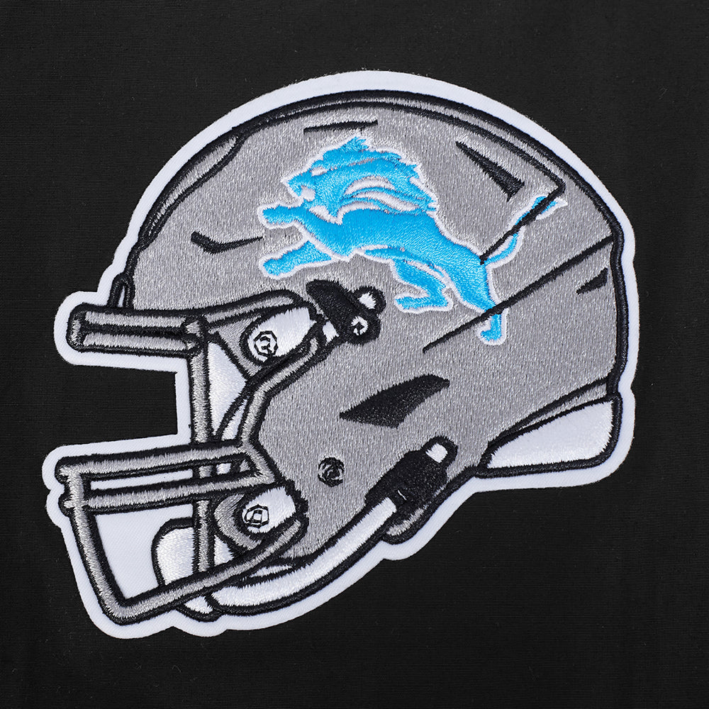 NFL DETROIT LIONS CLASSIC WIND SUIT MEN'S WOVEN FULL ZIP PULLOVER HOODIE (BLACK) - Image 7