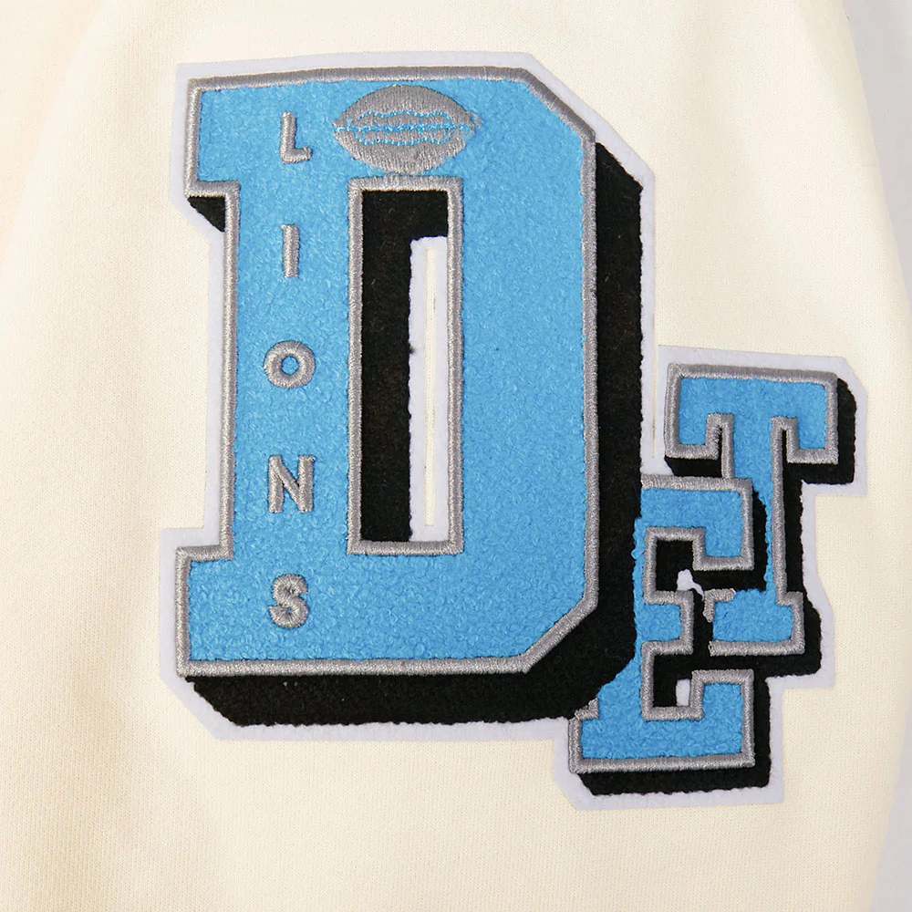 NFL DETROIT LIONS BEST OF MEN'S DROP SHOULDER FLC PO HOODIE (EGGSHELL) - Image 6