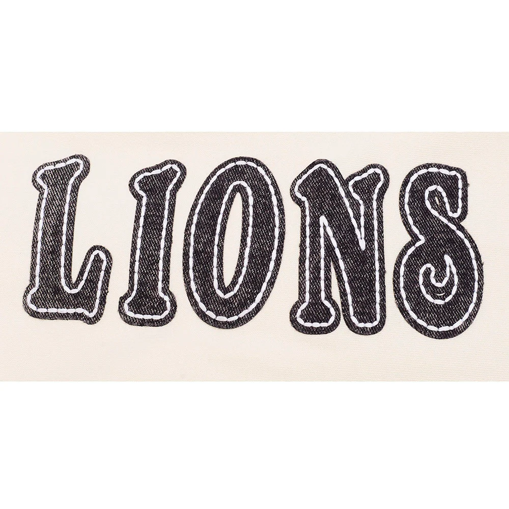 NFL DETROIT LIONS REBEL ATHLETICS MEN'S FLC CREWNECK (EGGSHELL) - Image 14
