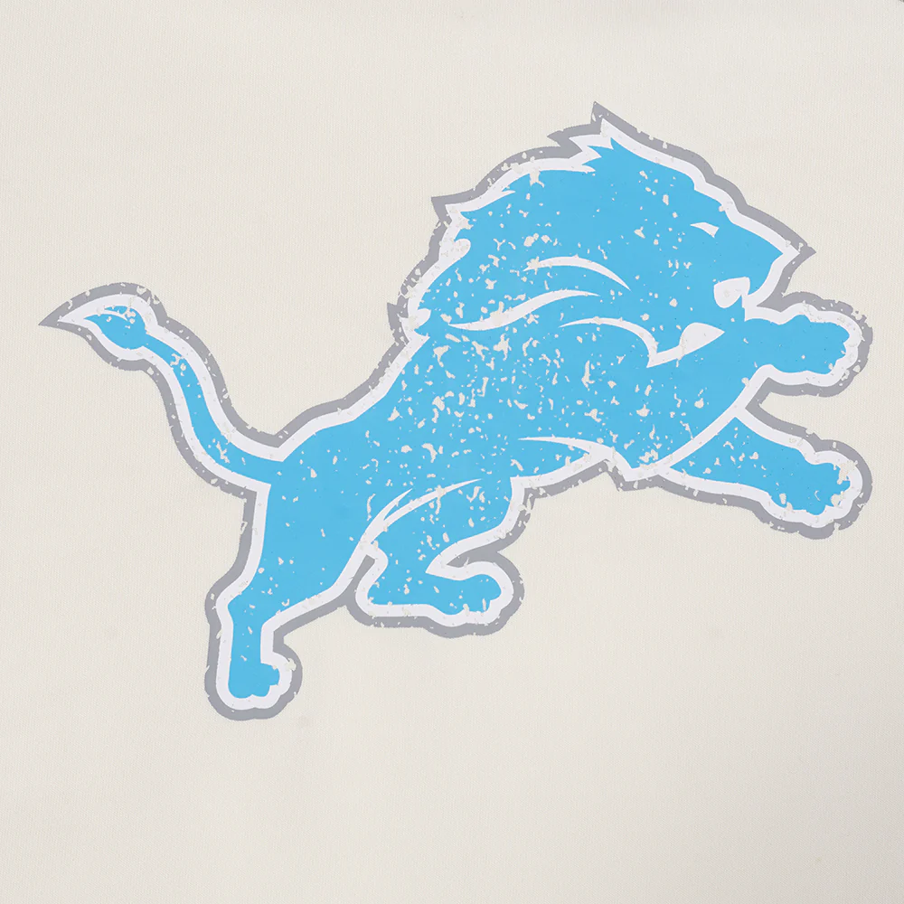 NFL DETROIT LIONS REBEL ATHLETICS MEN'S FLC CREWNECK (EGGSHELL) - Image 5