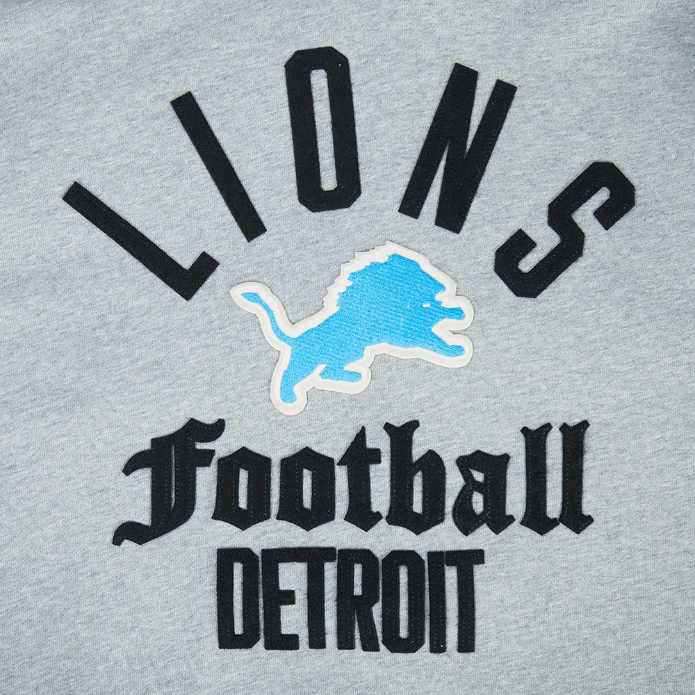 NFL DETROIT LIONS MODERN ORIGINALS MEN'S FLC PO HOODIE (Heather Grey) - Image 6