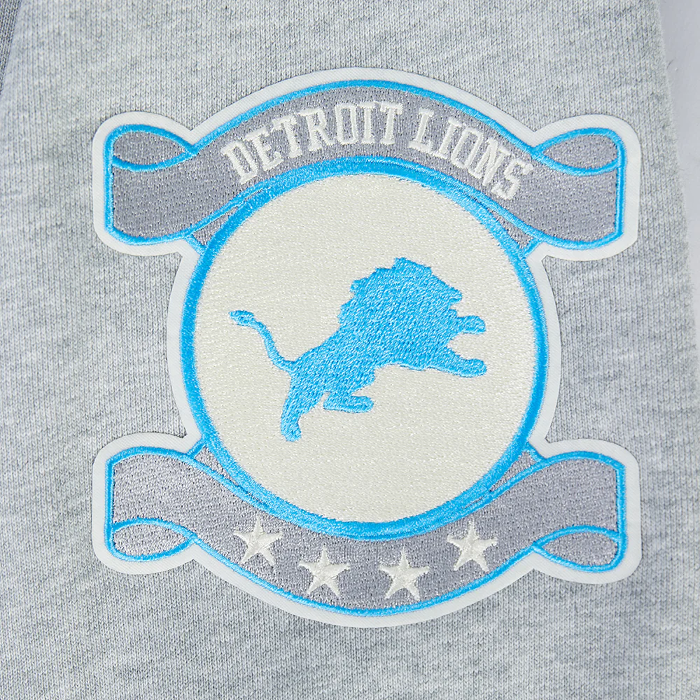 NFL DETROIT LIONS MODERN ORIGINALS MEN'S FLC PO HOODIE (Heather Grey) - Image 7