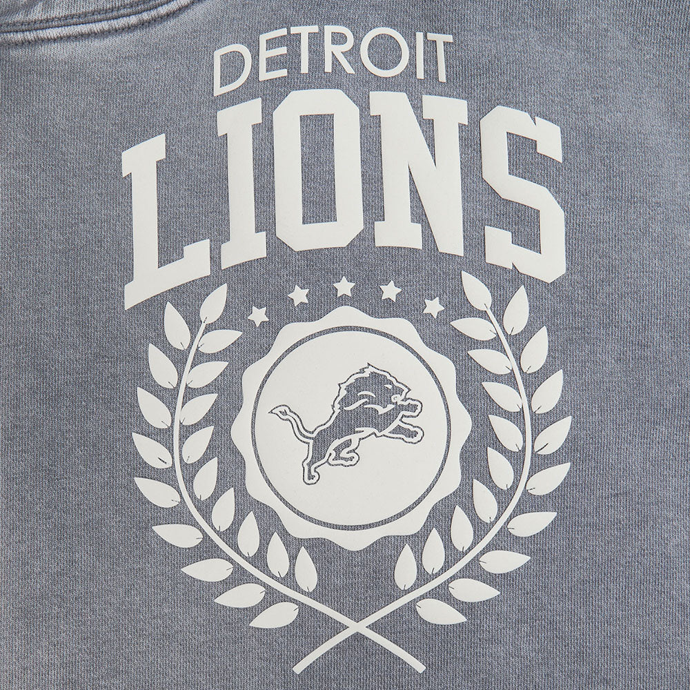 NFL DETROIT LIONS STREET TEAM MEN'S ENZYME WASH DS FT PO HOODIE (WASHED GREY) - Image 8
