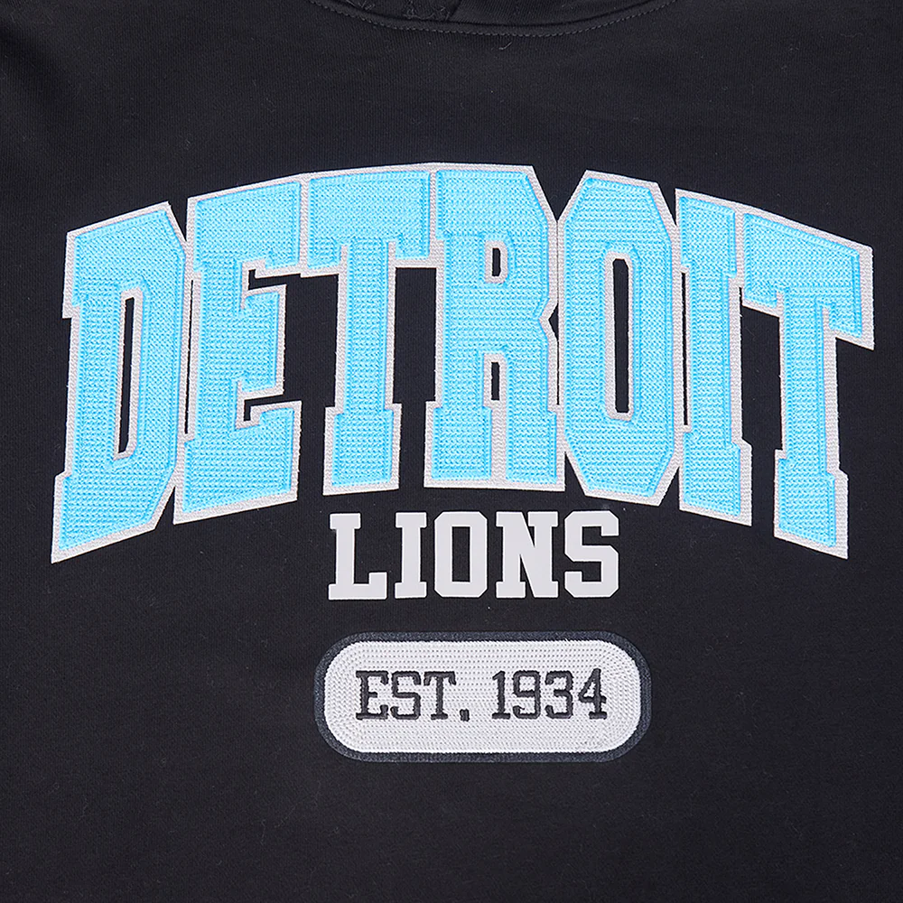 NFL DETROIT LIONS CITY ARCH MEN'S FLC PO HOODIE (BLACK) - Image 8