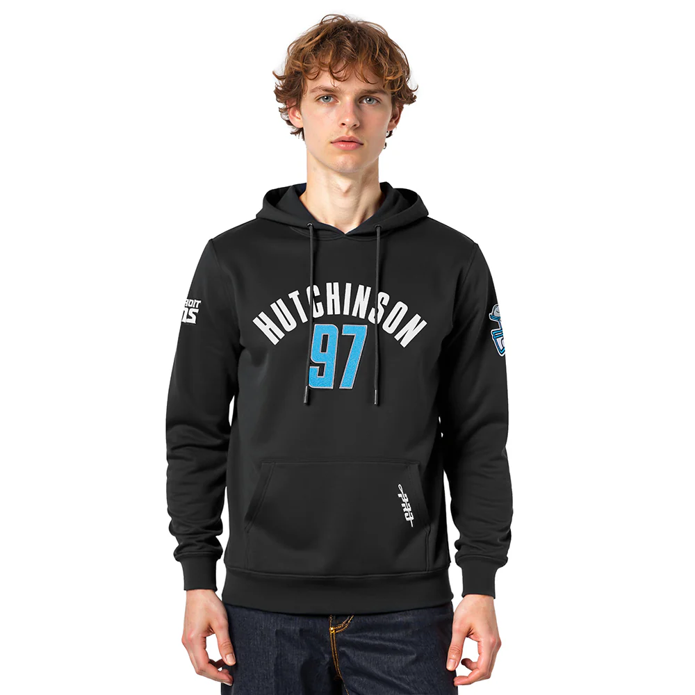 NFL DETROIT LIONS AIDAN HUTCHINSON #97 CLASSIC PNN MEN'S DK PO HOODI (BLACK)