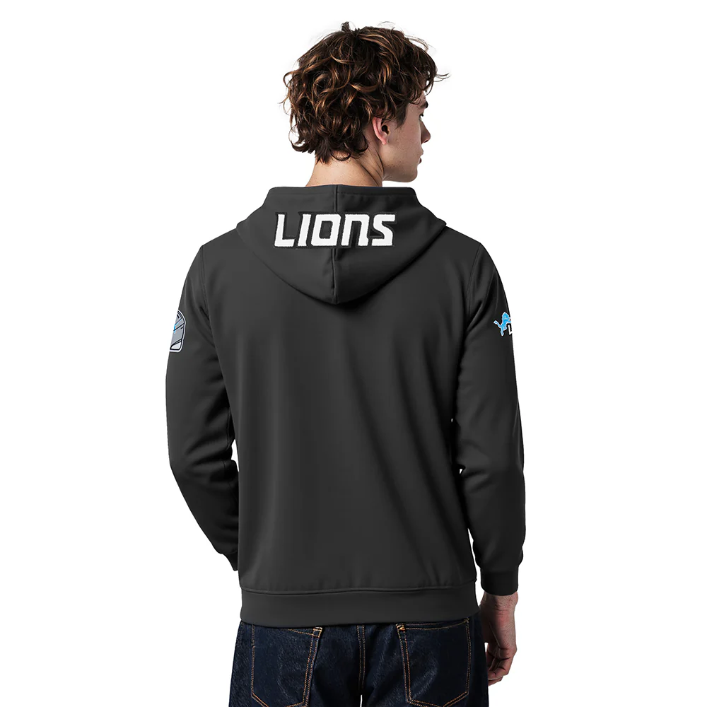 NFL DETROIT LIONS AIDAN HUTCHINSON #97 CLASSIC PNN MEN'S DK PO HOODI (BLACK) - Image 2