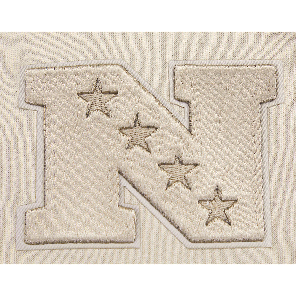 NFL DETROIT LIONS NEUTRAL DROP SHOULDER FLEECE PULLOVER HOODIE (TAUPE) - Image 11