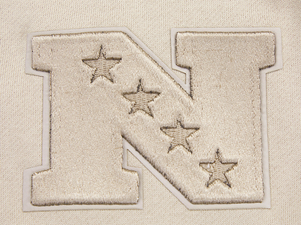 NFL DETROIT LIONS NEUTRAL DROP SHOULDER FLEECE PULLOVER HOODIE (TAUPE) - Image 12