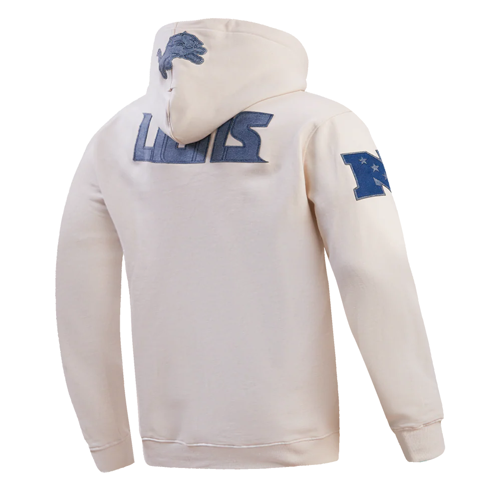 NFL DETROIT LIONS VARSITY BLUES MEN'S PULLOVER HOODIE (LINEN) - Image 3