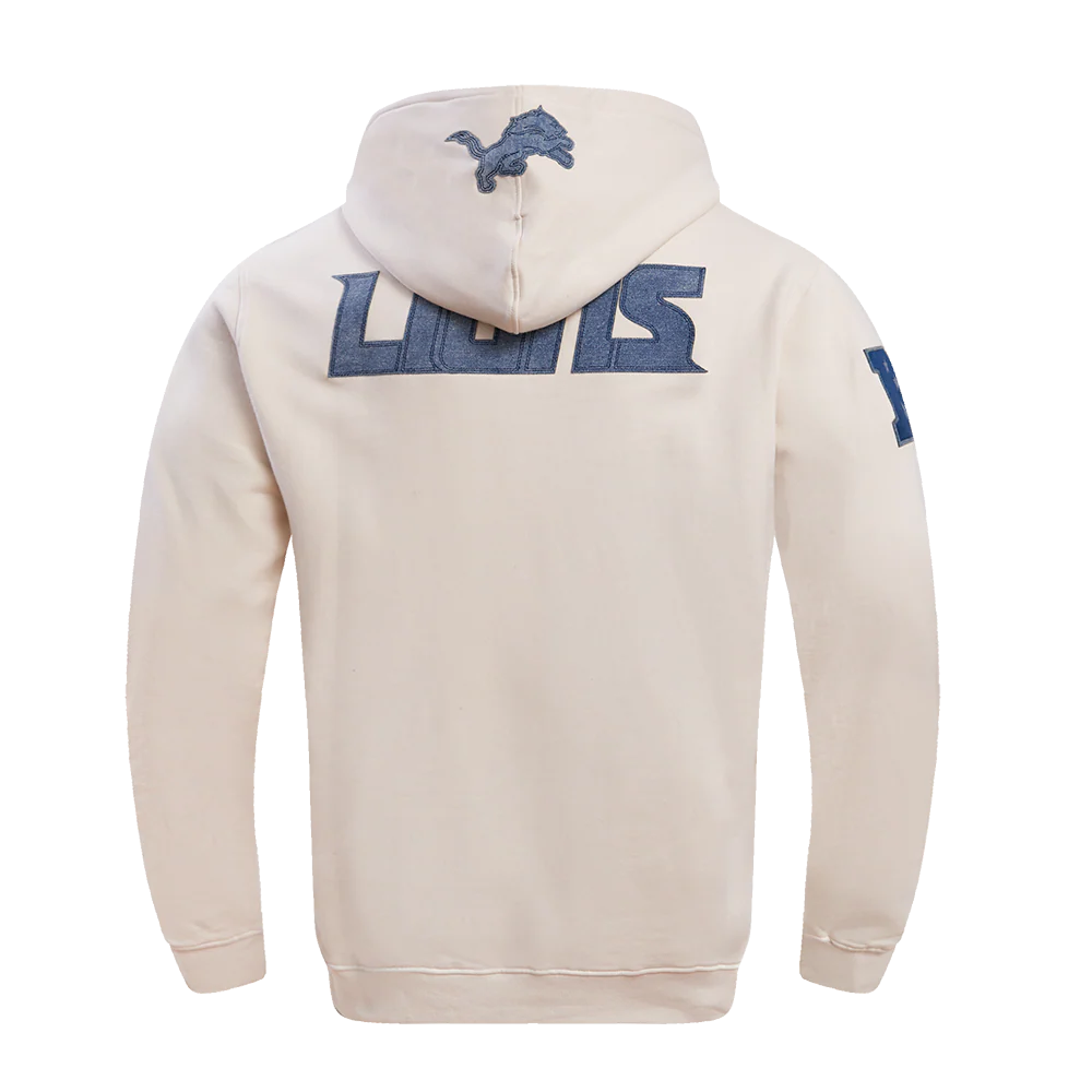 NFL DETROIT LIONS VARSITY BLUES MEN'S PULLOVER HOODIE (LINEN) - Image 4