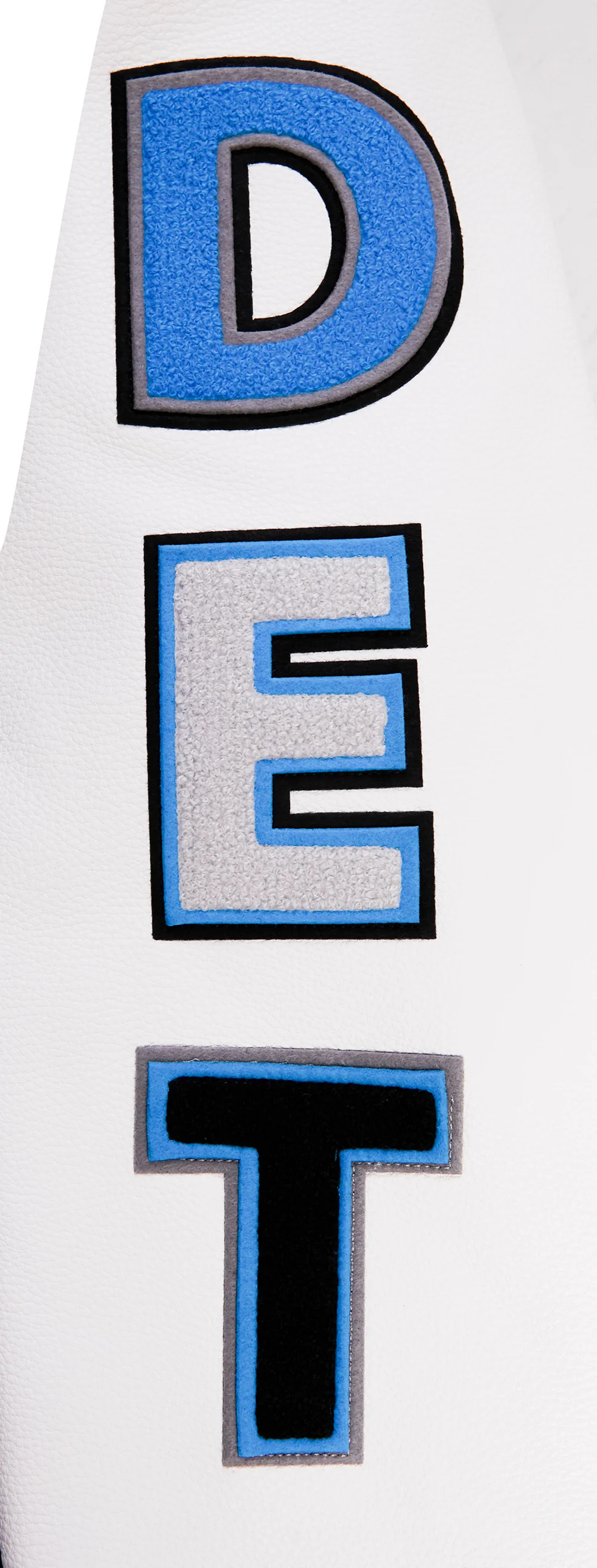 NFL DETROIT LIONS CLASSIC MEN'S WOOL VARSITY JACKET (BLACK/WHITE) - Image 8