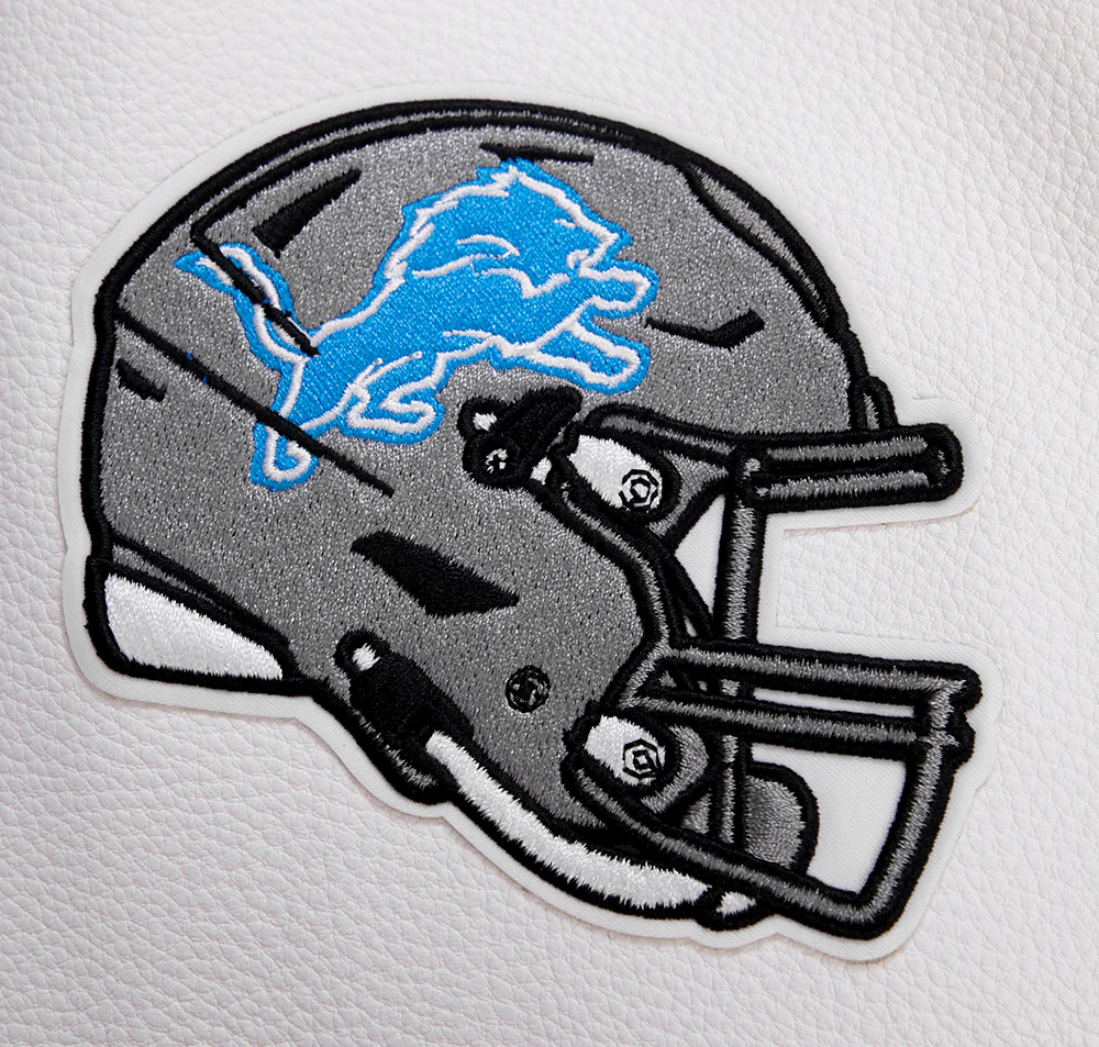 NFL DETROIT LIONS CLASSIC WOOL MEN'S VARSITY JACKET (GRAY/WHITE) - Image 8