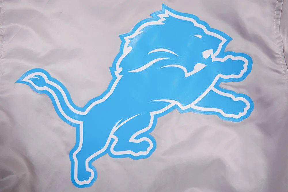 NFL DETROIT LIONS BIG LOGO MEN'S SATIN JACKET (SILVER) - Image 5