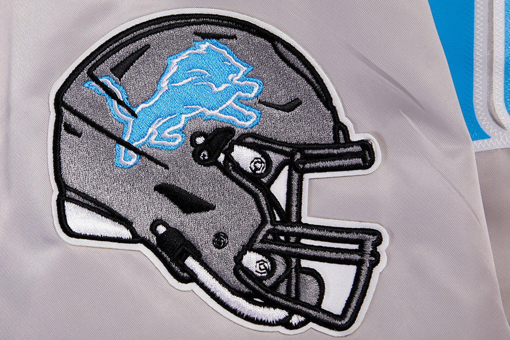 NFL DETROIT LIONS BIG LOGO MEN'S SATIN JACKET (SILVER) - Image 8