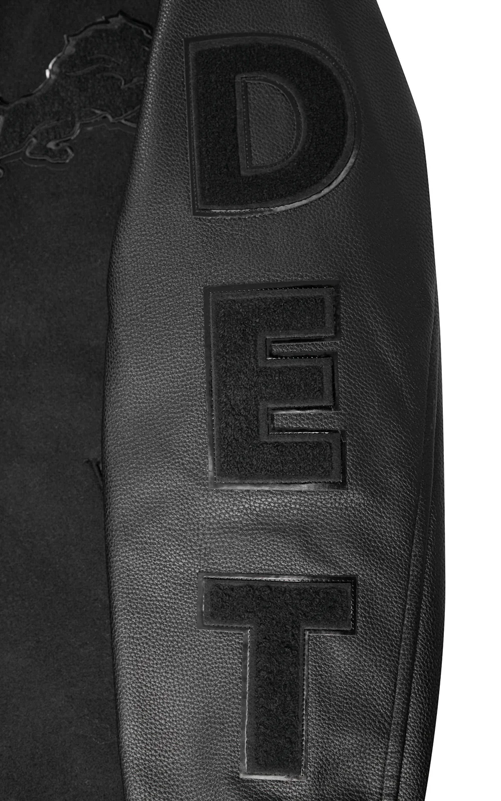 NFL DETROIT LIONS TRIPLE BLACK MEN'S MEN'S WOOL VARSITY JACKET (TRIPLE BLACK) - Image 15