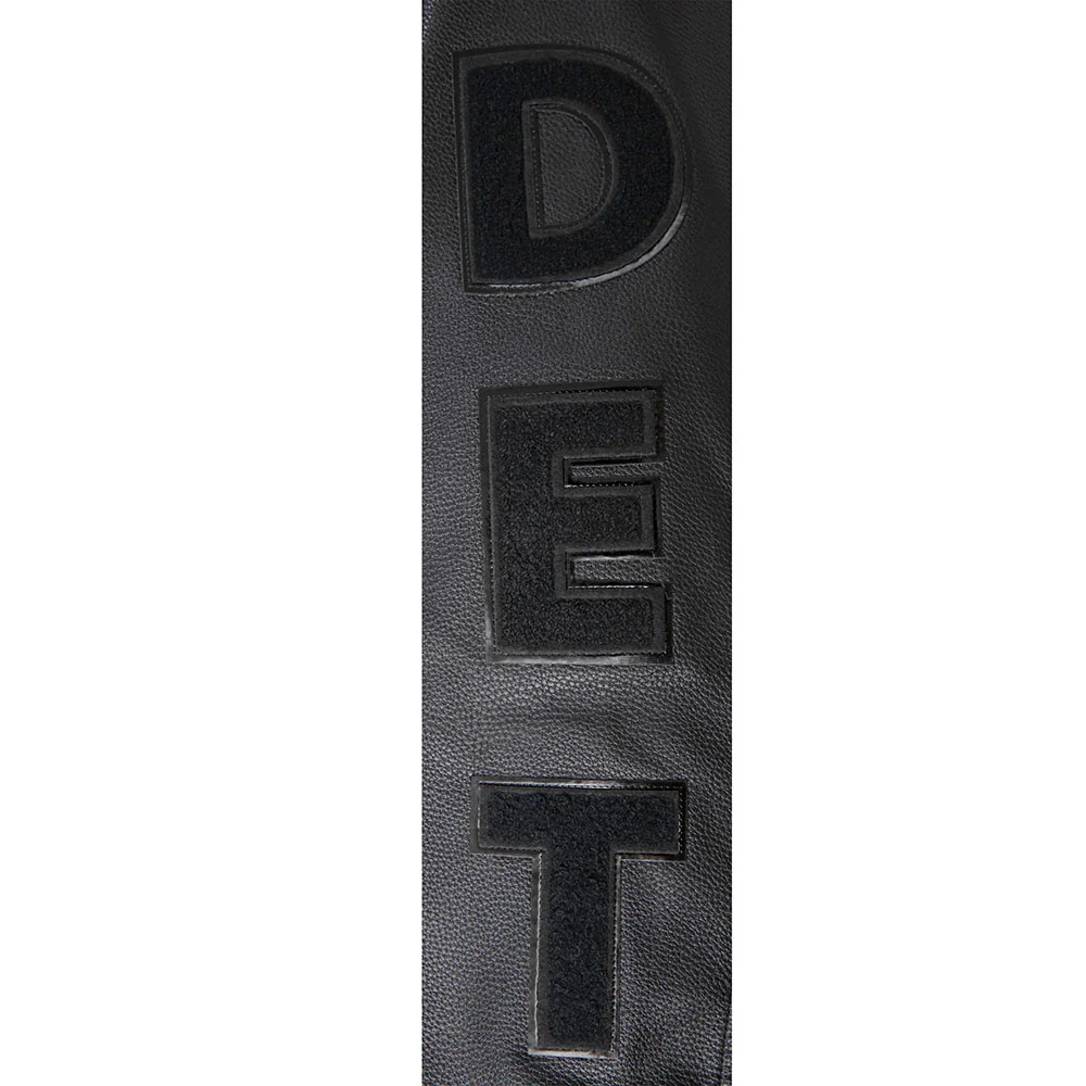 NFL DETROIT LIONS TRIPLE BLACK MEN'S MEN'S WOOL VARSITY JACKET (TRIPLE BLACK) - Image 9