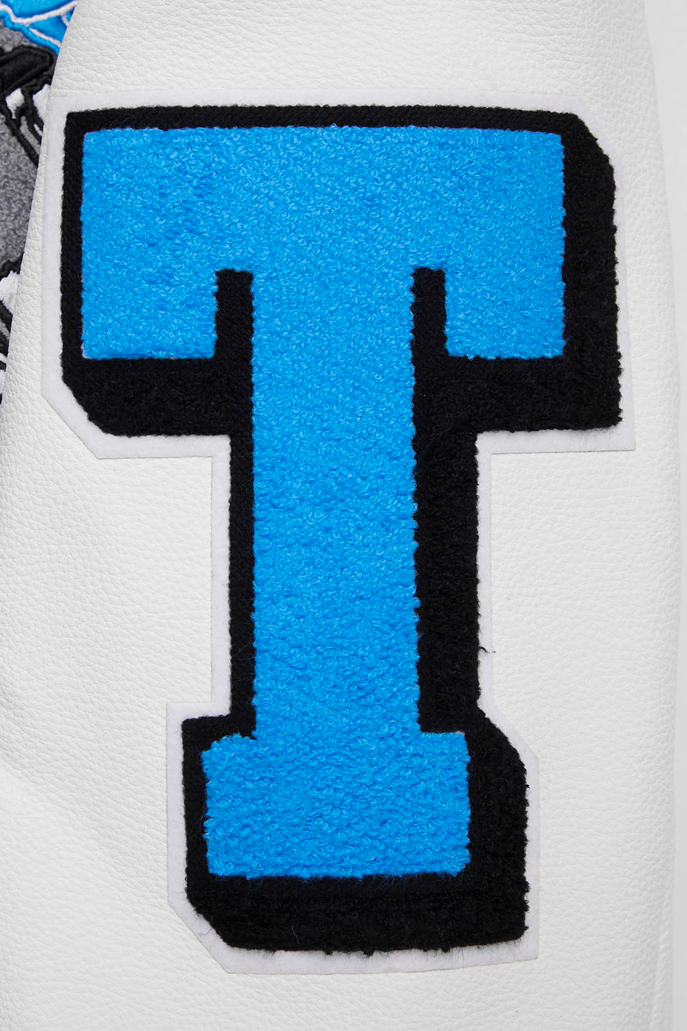 NFL DETROIT LIONS MASHUP MEN'S RIB WOOL VARSITY JACKET (BLACK/WHITE) - Image 13