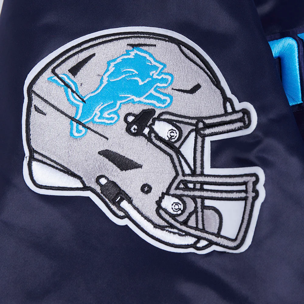 NFL DETROIT LIONS SUBLIMATED MEN'S SATIN JACKET-MIDNIGHT SKY (MIDNIGHT NAVY) - Image 9