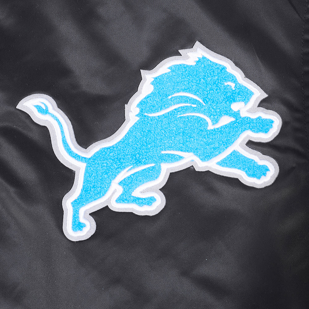 NFL DETROIT LIONS SOUVENIR MEN'S SATIN JACKET (BLACK) - Image 9