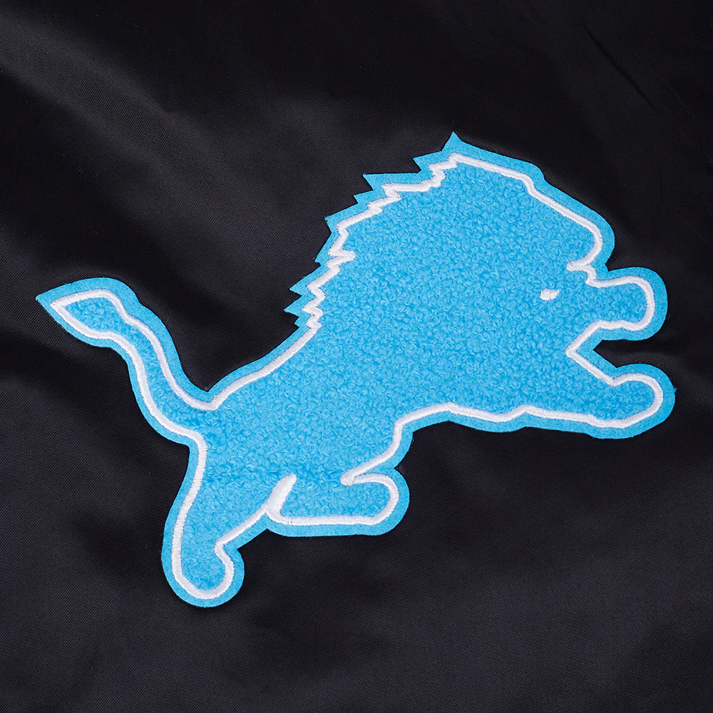 NFL DETROIT LIONS BEST OF MEN'S RIB SATIN JACKET (BLACK) - Image 18