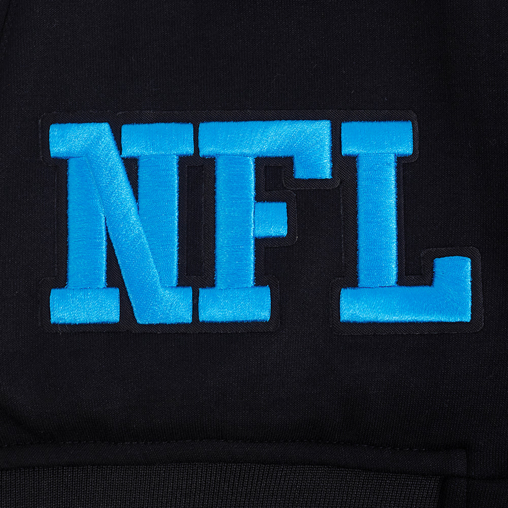 NFL DETROIT LIONS PRO GAME DAY MEN'S DBL KNIT JACKET (BLACK/SILVER/WHITE) - Image 7
