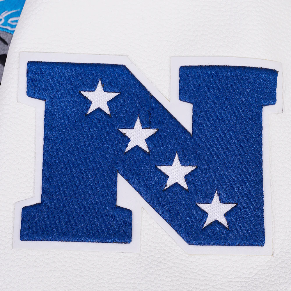 NFL DETROIT LIONS DAY ONE MEN'S VARSITY JACKET (BLACK/WHITE) - Image 8