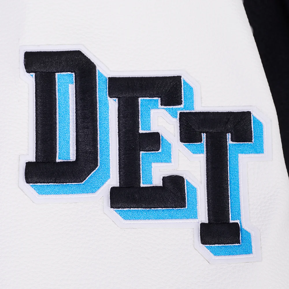 NFL DETROIT LIONS DAY ONE MEN'S VARSITY JACKET (BLACK/WHITE) - Image 9