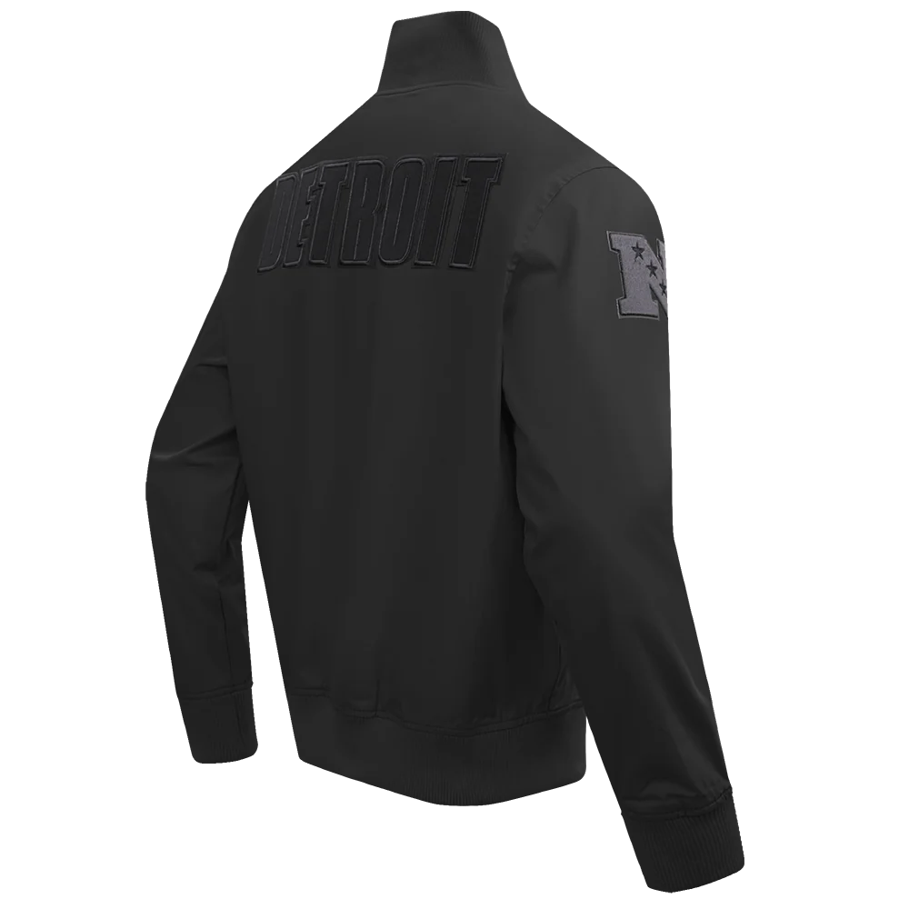 NFL DETROIT LIONS NEUTRAL MEN'S TWILL JACKET (BLACK) - Image 3