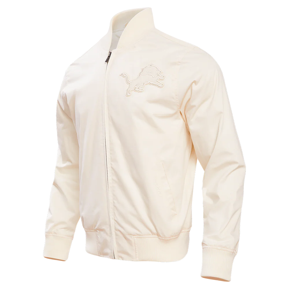 NFL DETROIT LIONS NEUTRAL MEN'S TWILL JACKET (EGGSHELL) - Image 2