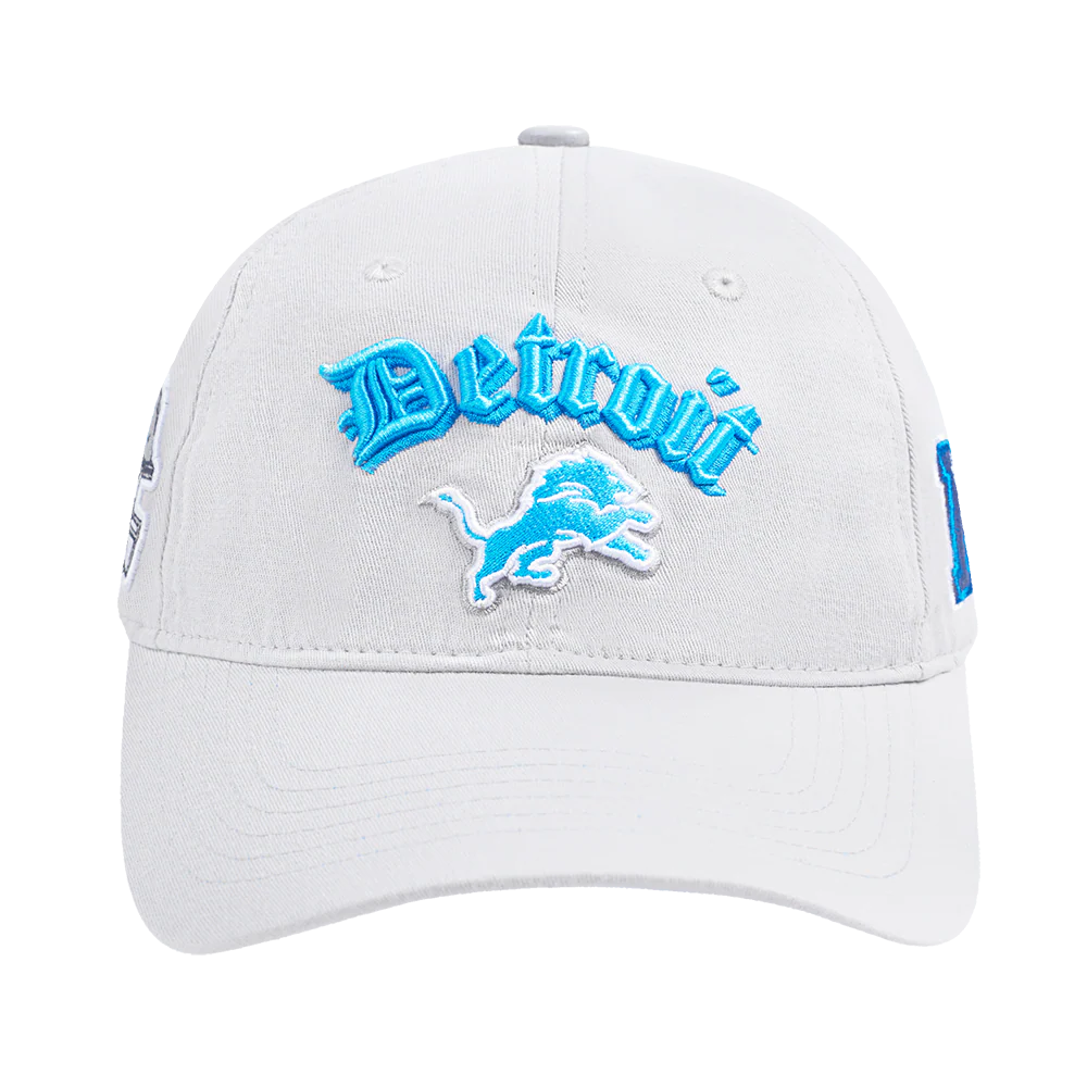 NFL DETROIT LIONS OLD ENGLISH MEN'S DAD HAT (HEATHER GREY)