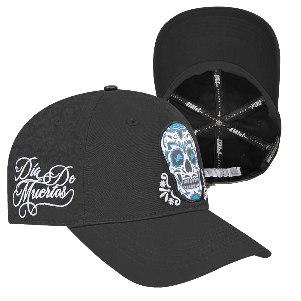 NFL DETROIT LIONS SUGAR SKULL COTTON TWILL PRO SCORE STRAPBACK (BLACK) - Image 7