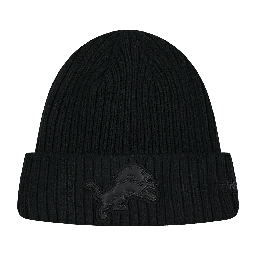 NFL DETROIT LIONS WASHED VANGUARD UNLINED PRO BEANIE CUFFED (BLACK) - Image 5