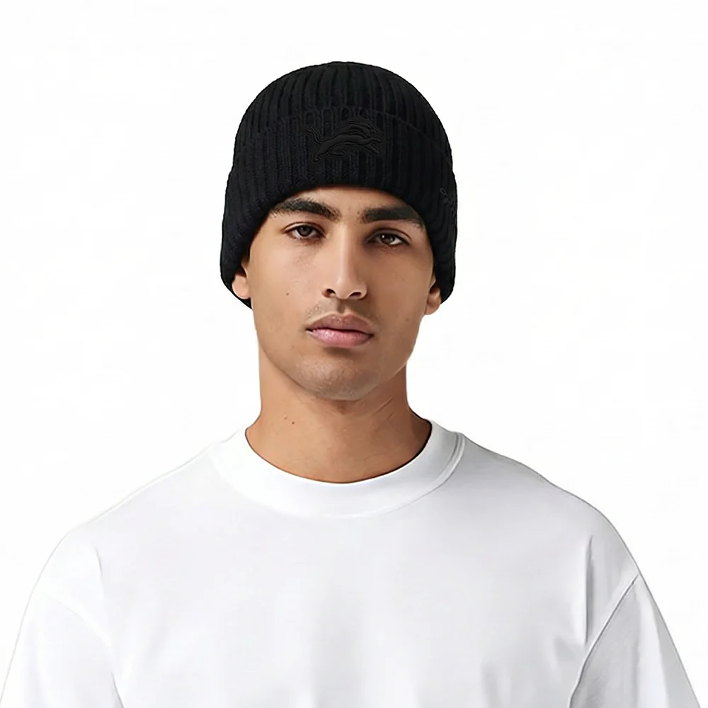 NFL DETROIT LIONS NEUTRAL BEANIE (BLACK)