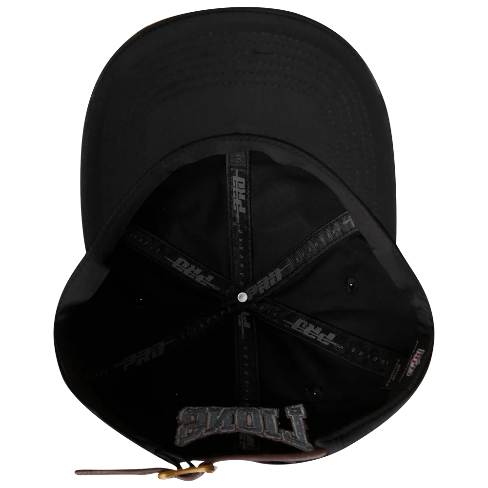 NFL DETROIT LIONS CREST EMBLEM DAD HAT (BLACK) - Image 7