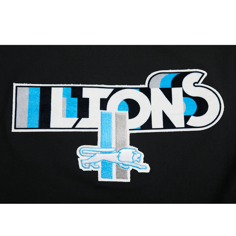 NFL DETROIT LIONS RETRO ELEVATION WOMEN'S SINGLE JERSEY BOXY TEE (BLACK) - Image 5