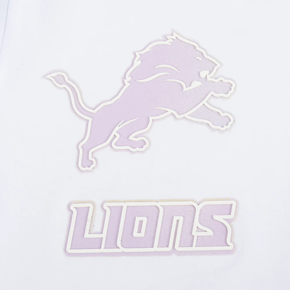 NFL DETROIT LIONS HOLOGRAM WOMEN'S SINGLE JERSEY BOXY TEE (WHITE) - Image 6