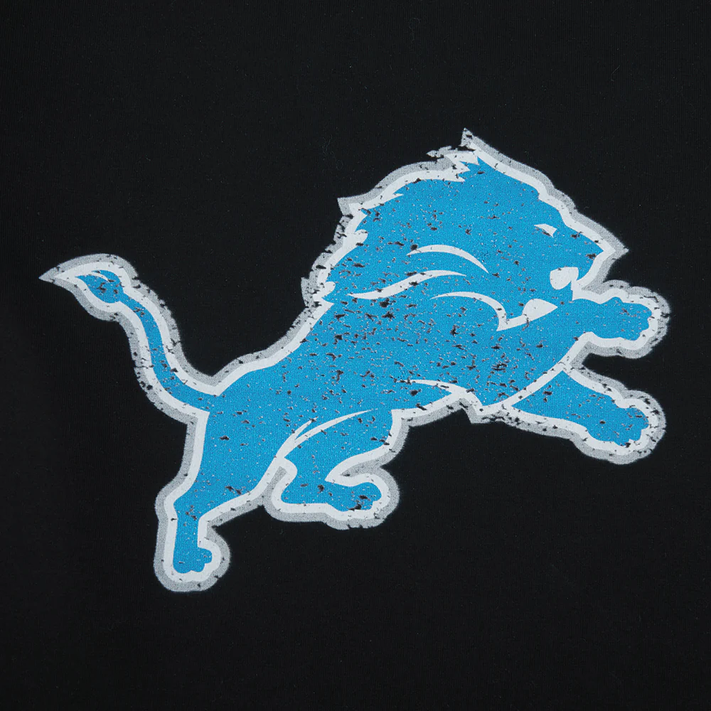 NFL DETROIT LIONS REBEL ATHLETICS WOMEN'S BABY DOLL TEE (BLACK) - Image 6